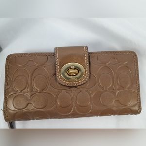 Coach Wallet Signature - ZIP AROUND - COLOR STONE